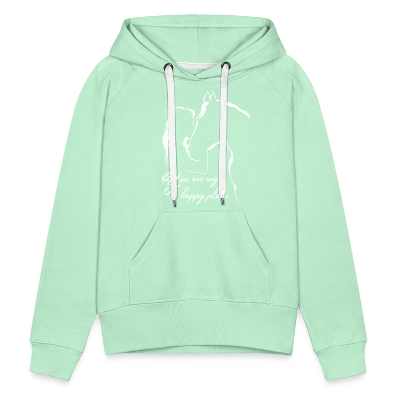 Frauen Premium Hoodie You are my happy place - helles Mintgrün