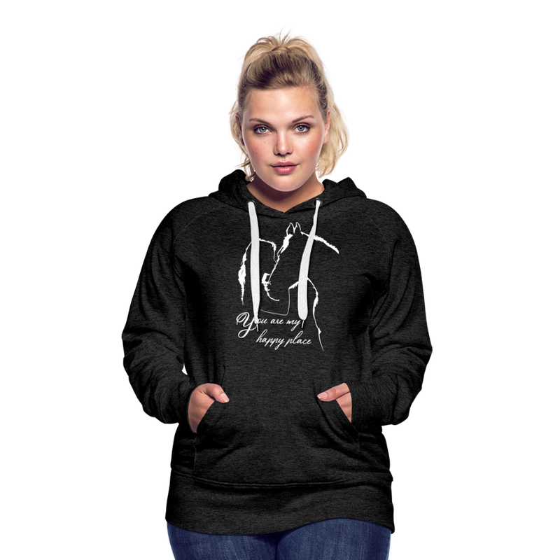 Frauen Premium Hoodie You are my happy place - Anthrazit