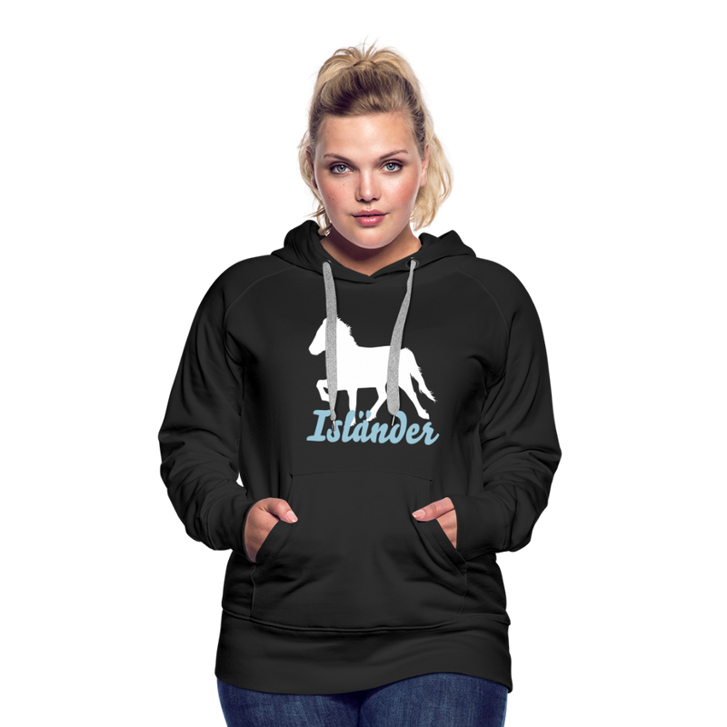 Frauen Premium Hoodie Isländer - Schwarz