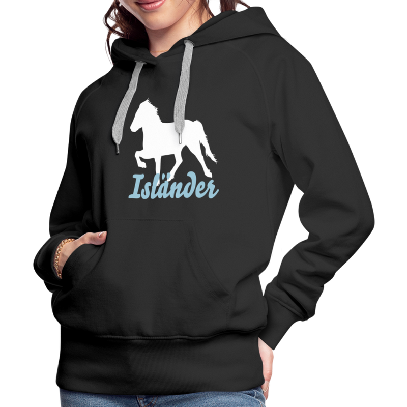 Frauen Premium Hoodie Isländer - Schwarz