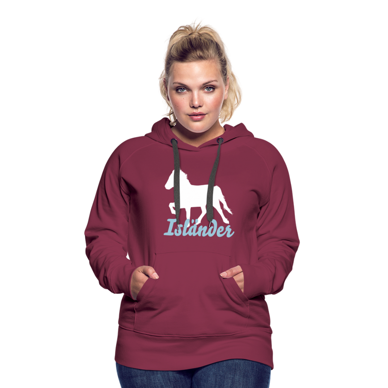 Frauen Premium Hoodie Isländer - Bordeaux