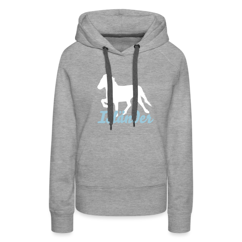 Frauen Premium Hoodie Isländer - Grau meliert