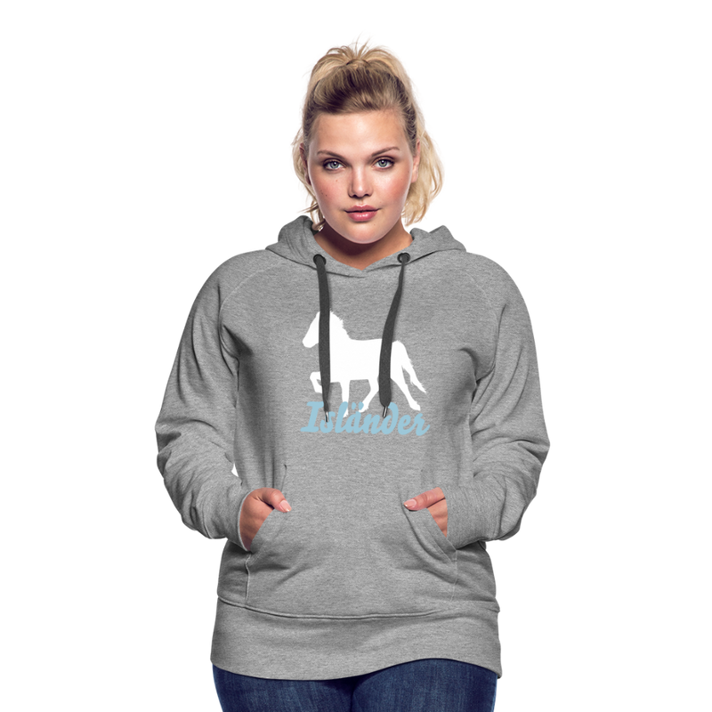 Frauen Premium Hoodie Isländer - Grau meliert