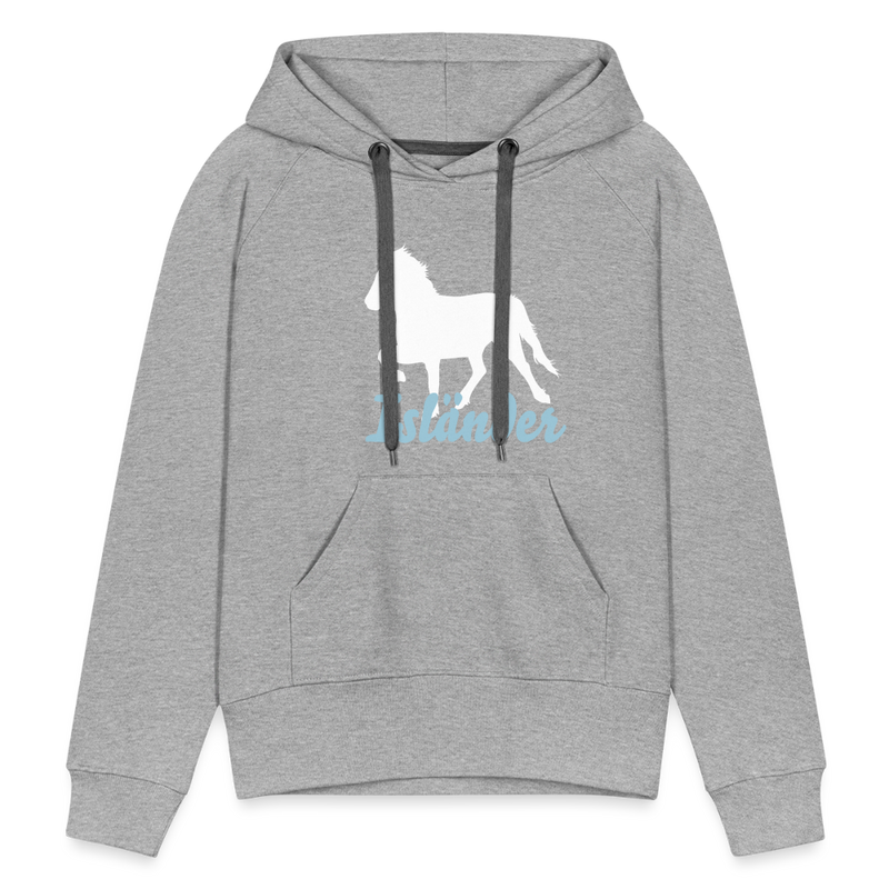 Frauen Premium Hoodie Isländer - Grau meliert