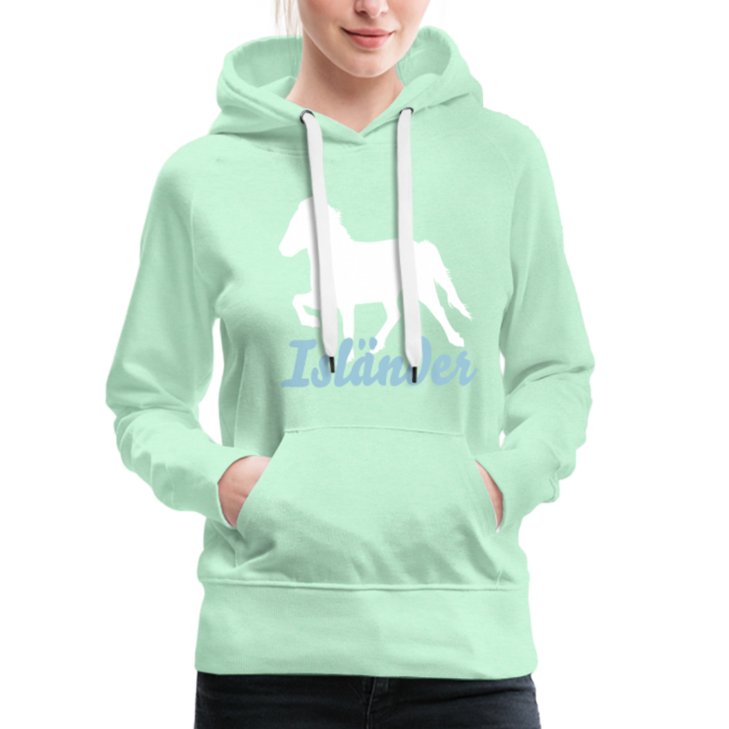 Frauen Premium Hoodie Isländer - helles Mintgrün