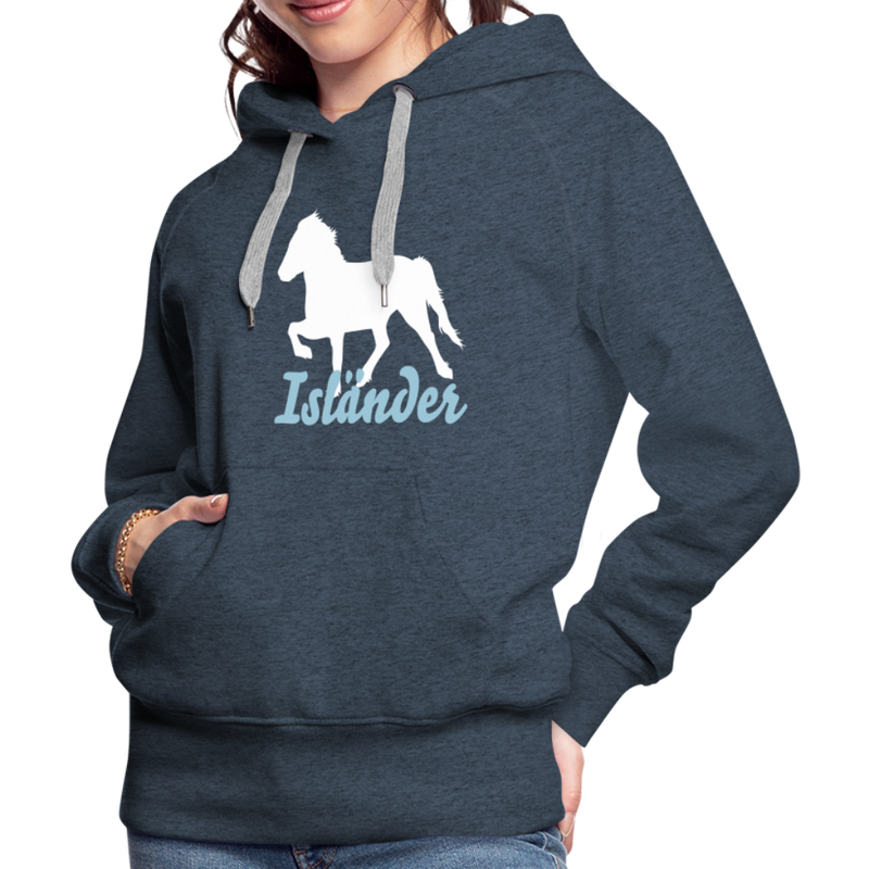 Frauen Premium Hoodie Isländer - Jeansblau