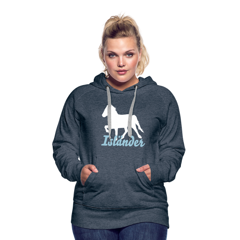 Frauen Premium Hoodie Isländer - Jeansblau