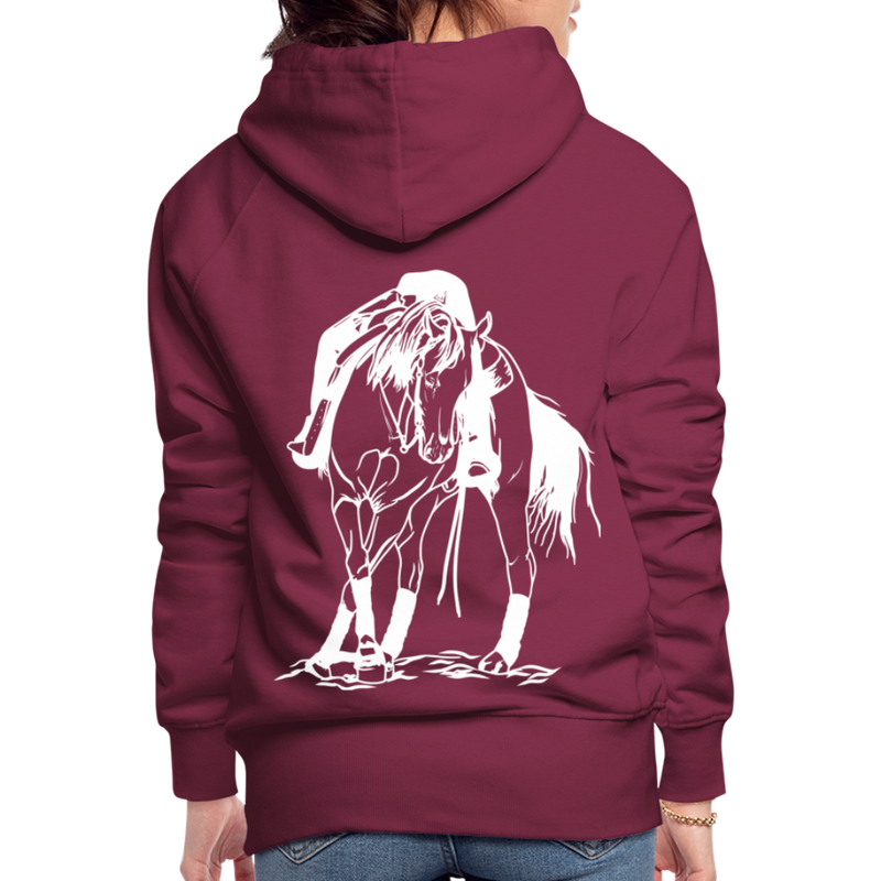 Frauen Premium Hoodie Western Hose - Bordeaux