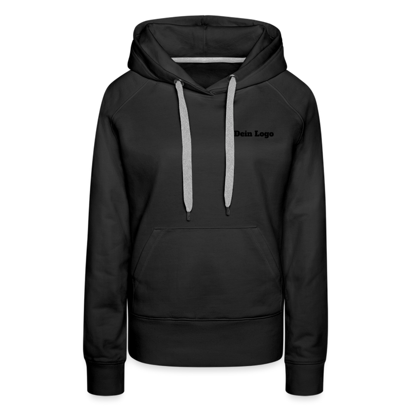 Frauen Premium Hoodie mit deinem Logo - Schwarz