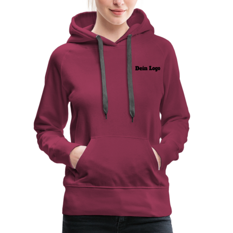 Frauen Premium Hoodie mit deinem Logo - Bordeaux