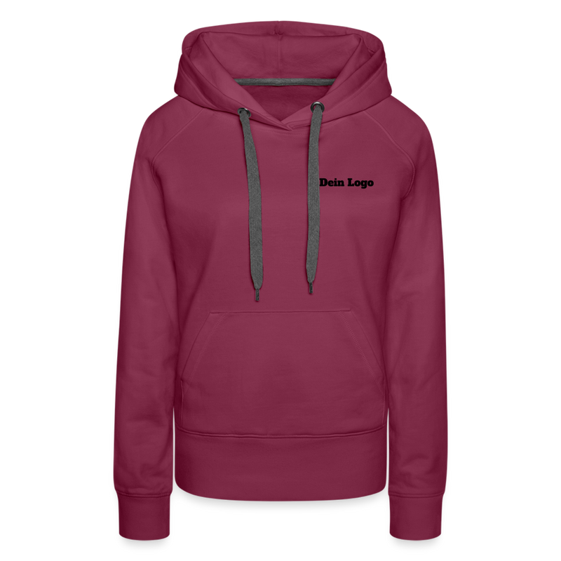 Frauen Premium Hoodie mit deinem Logo - Bordeaux