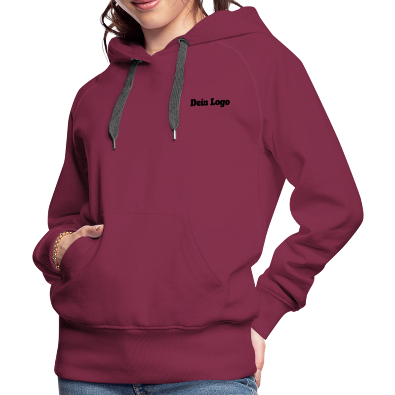 Frauen Premium Hoodie mit deinem Logo - Bordeaux