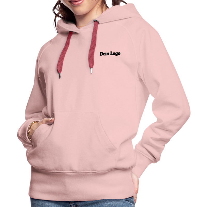 Frauen Premium Hoodie mit deinem Logo - Kristallrosa