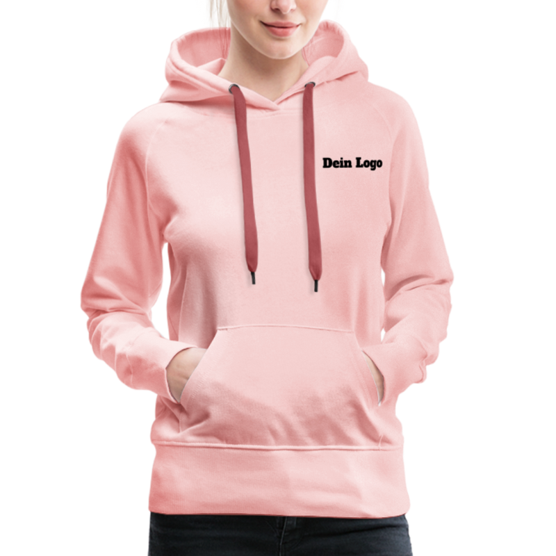 Frauen Premium Hoodie mit deinem Logo - Kristallrosa