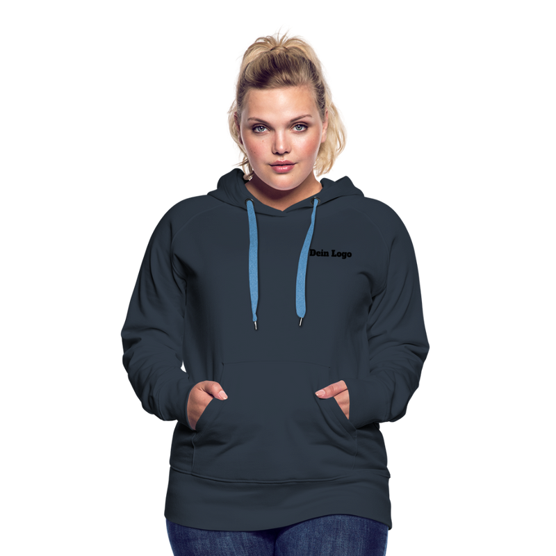 Frauen Premium Hoodie mit deinem Logo - Navy