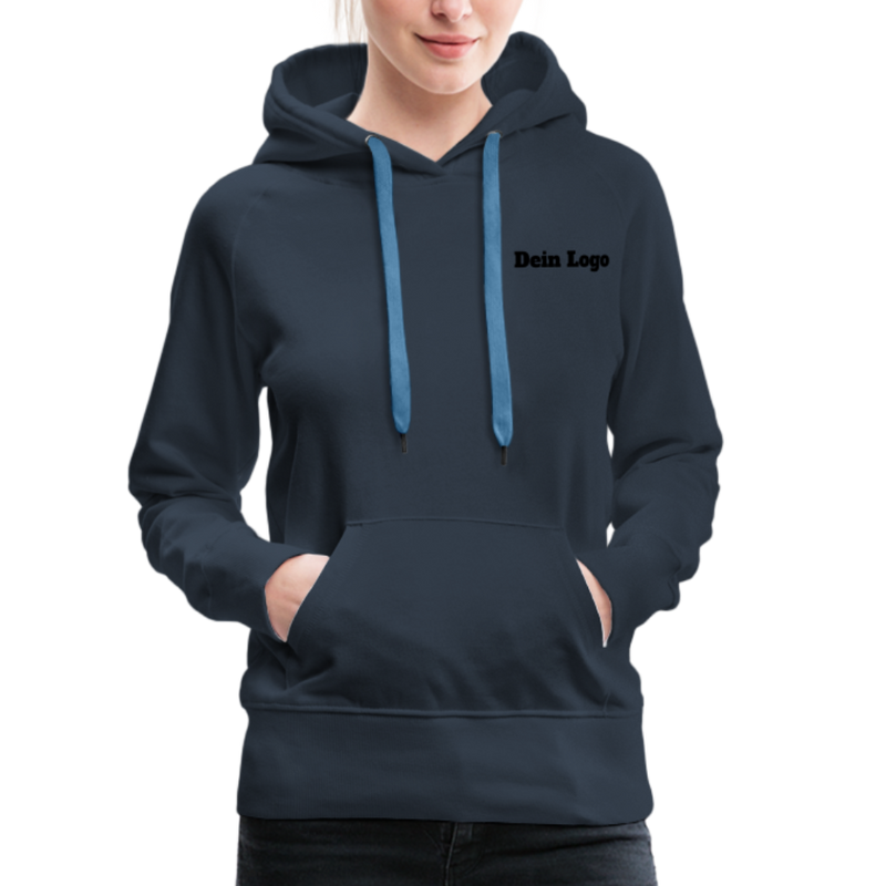 Frauen Premium Hoodie mit deinem Logo - Navy