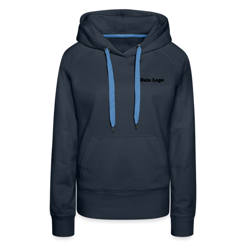 Frauen Premium Hoodie mit deinem Logo - Navy