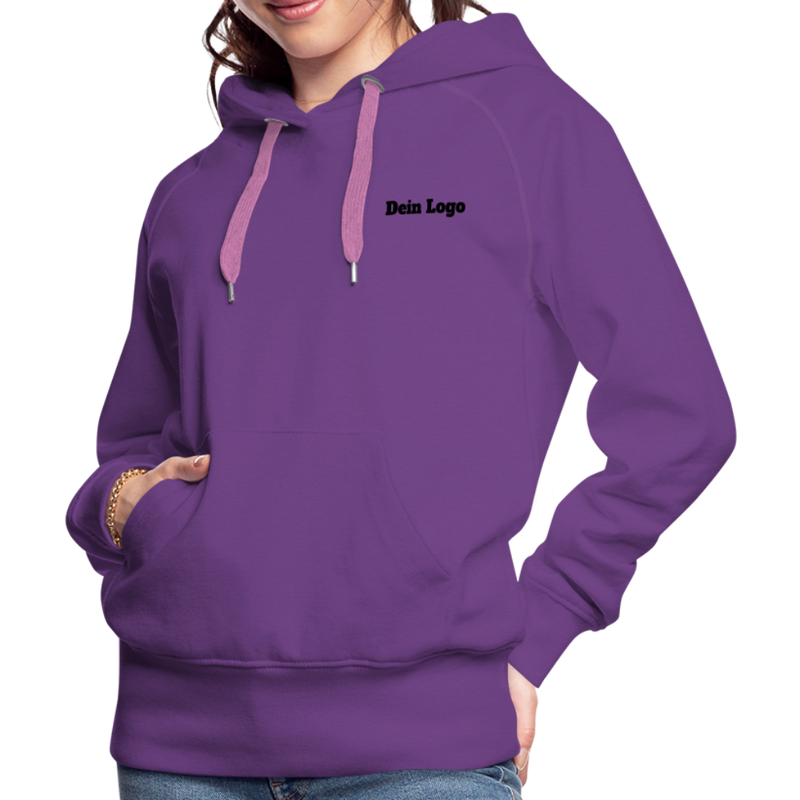 Frauen Premium Hoodie mit deinem Logo - Purple