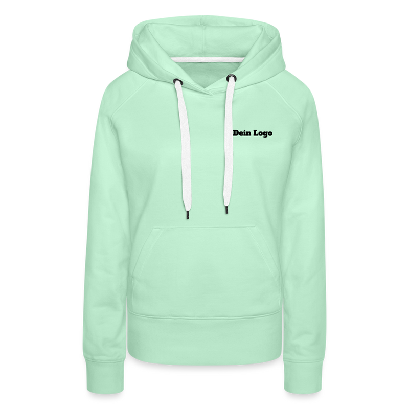 Frauen Premium Hoodie mit deinem Logo - helles Mintgrün