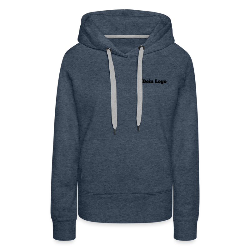 Frauen Premium Hoodie mit deinem Logo - Jeansblau