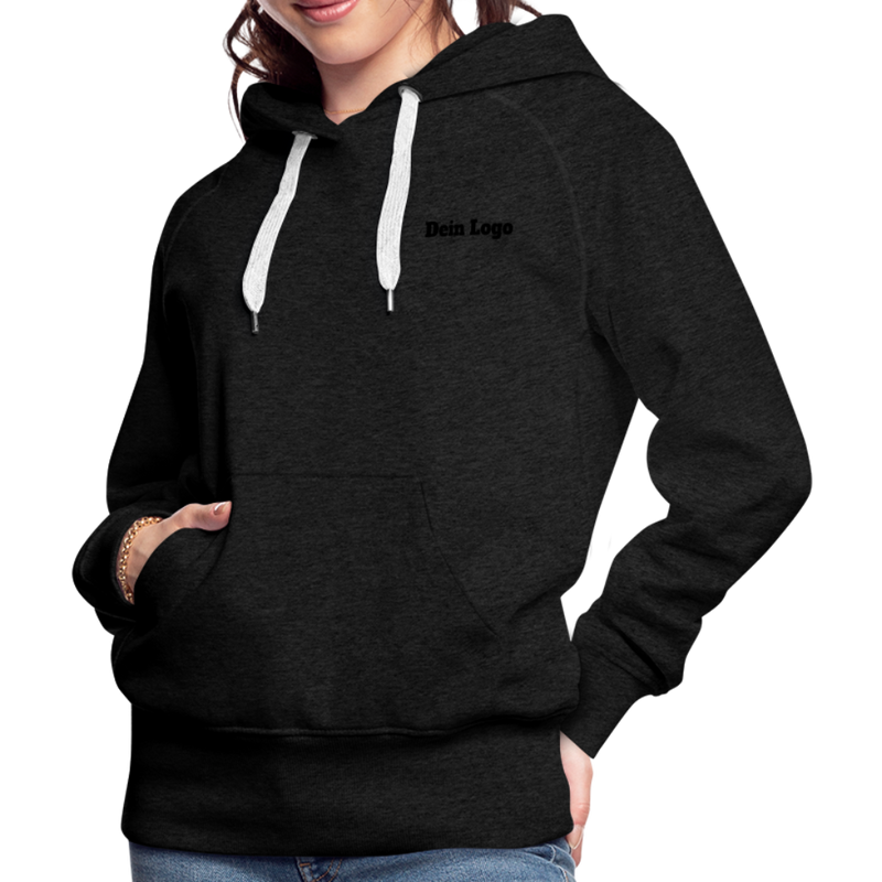 Frauen Premium Hoodie mit deinem Logo - Anthrazit