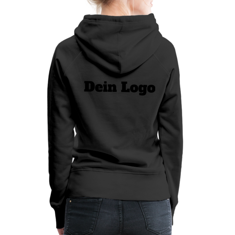 Frauen Premium Hoodie mit deinem Logo - Schwarz