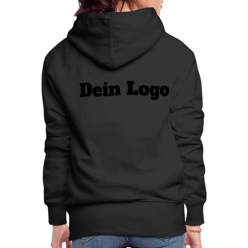 Frauen Premium Hoodie mit deinem Logo - Schwarz