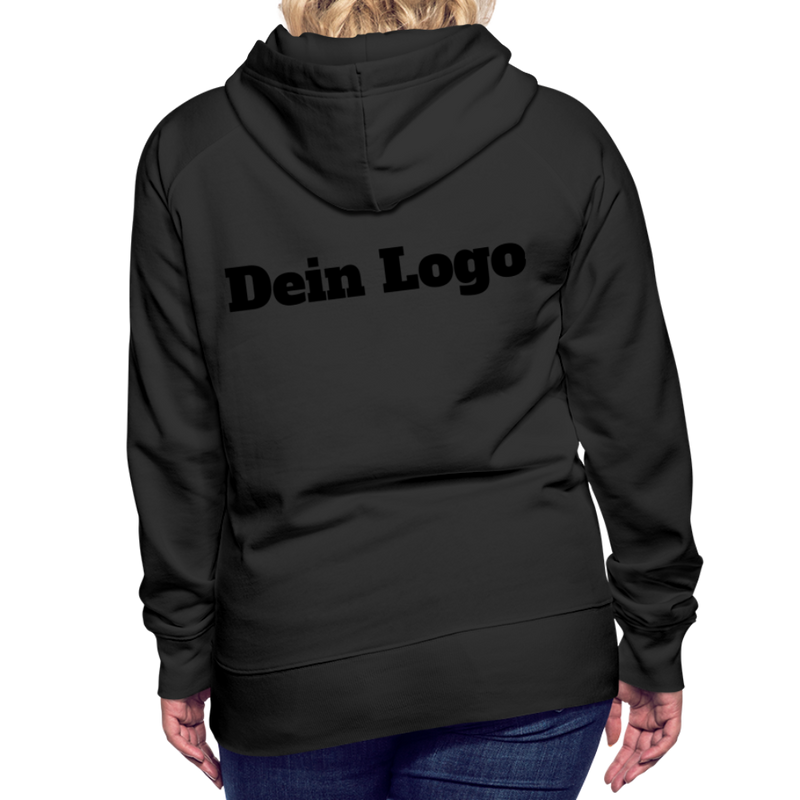 Frauen Premium Hoodie mit deinem Logo - Schwarz