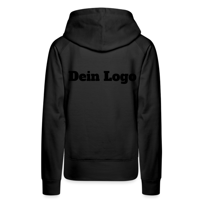 Frauen Premium Hoodie mit deinem Logo - Schwarz