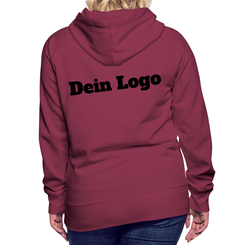 Frauen Premium Hoodie mit deinem Logo - Bordeaux