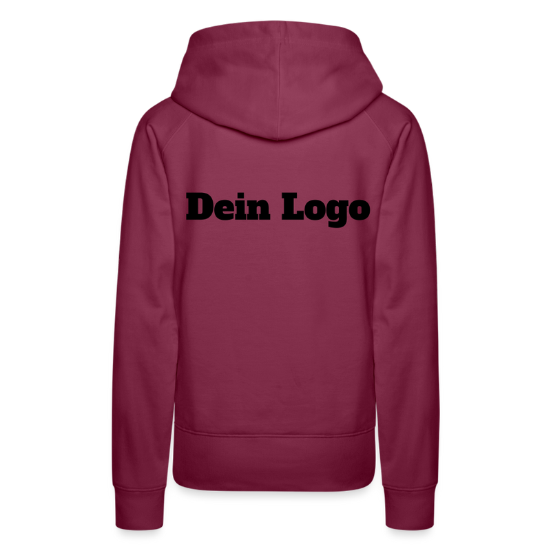 Frauen Premium Hoodie mit deinem Logo - Bordeaux