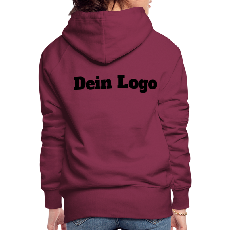 Frauen Premium Hoodie mit deinem Logo - Bordeaux