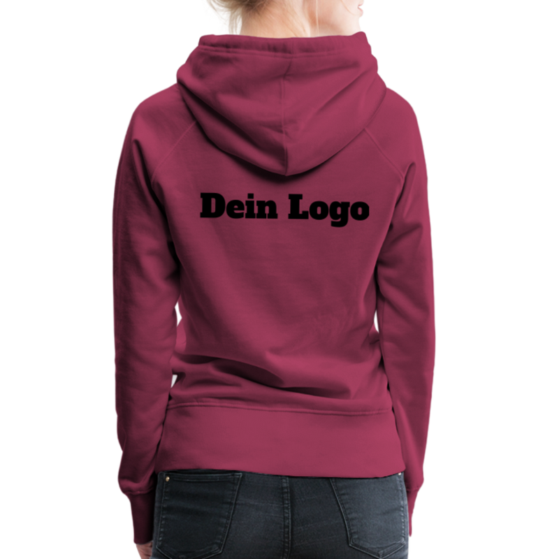 Frauen Premium Hoodie mit deinem Logo - Bordeaux