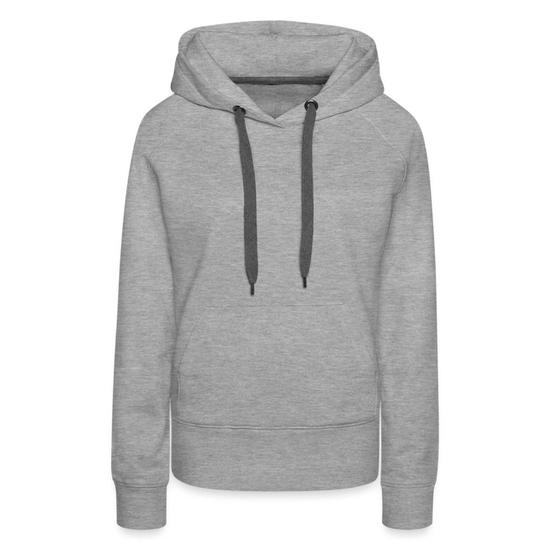 Frauen Premium Hoodie mit deinem Logo - Grau meliert