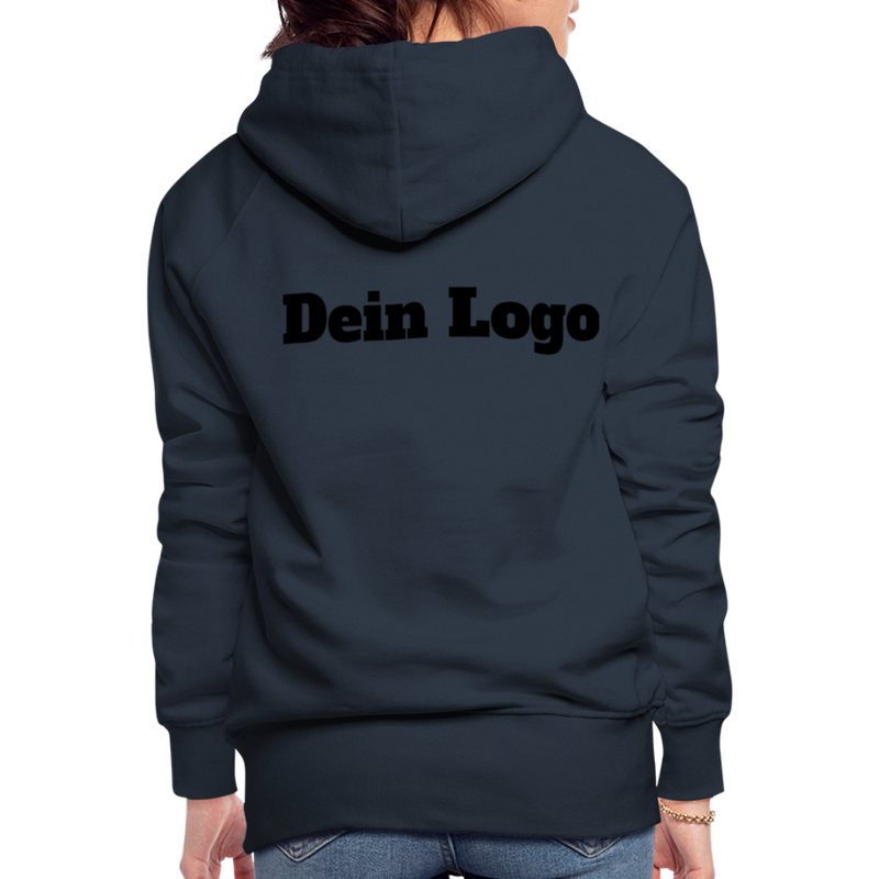 Frauen Premium Hoodie mit deinem Logo - Navy