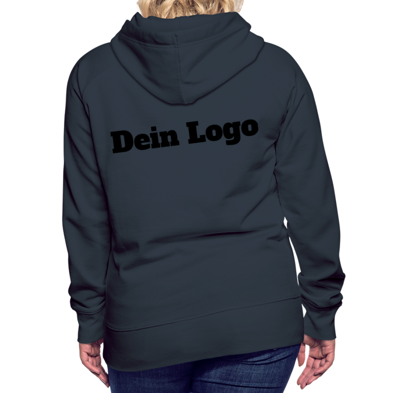 Frauen Premium Hoodie mit deinem Logo - Navy