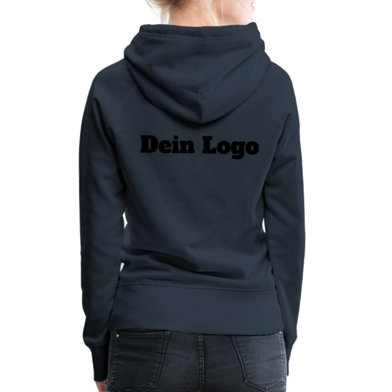 Frauen Premium Hoodie mit deinem Logo - Navy