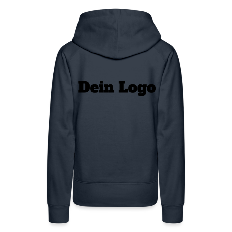 Frauen Premium Hoodie mit deinem Logo - Navy