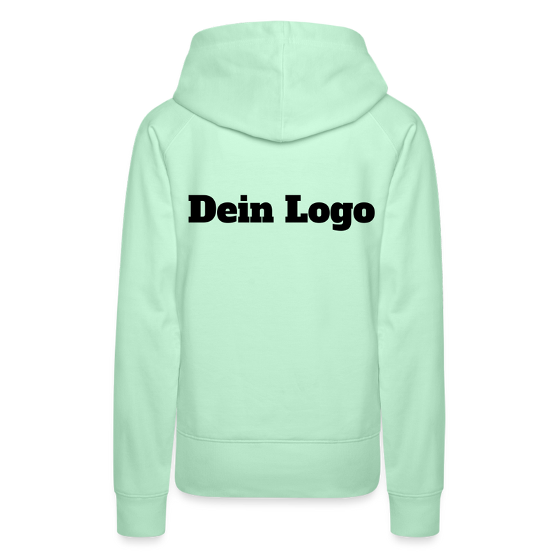 Frauen Premium Hoodie mit deinem Logo - helles Mintgrün