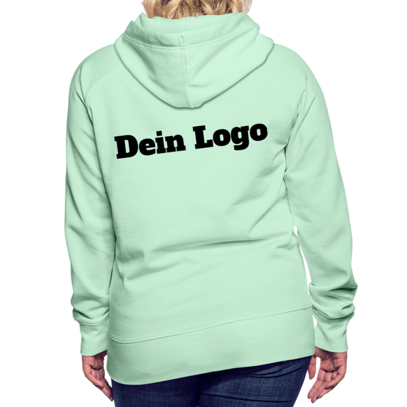 Frauen Premium Hoodie mit deinem Logo - helles Mintgrün