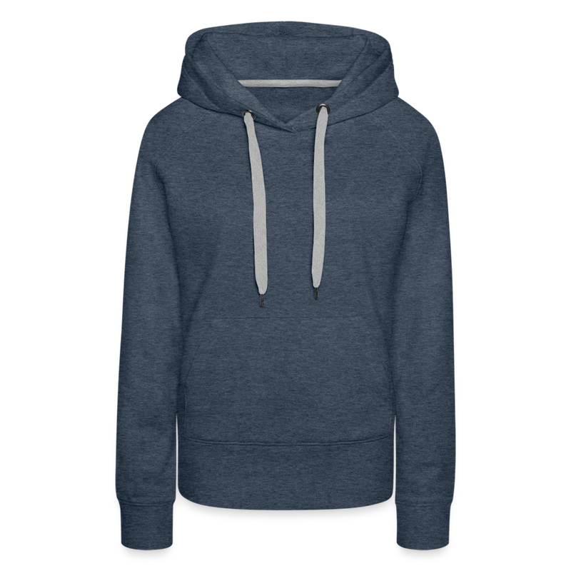 Frauen Premium Hoodie mit deinem Logo - Jeansblau