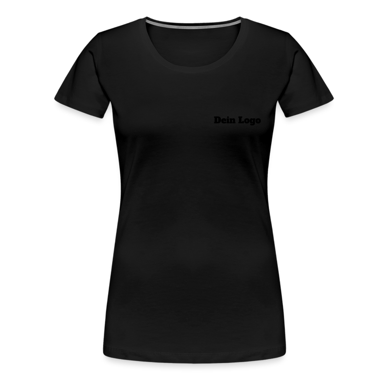 Frauen Premium T-Shirt mit deinem Logo - Schwarz