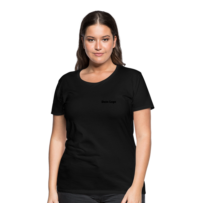 Frauen Premium T-Shirt mit deinem Logo - Schwarz