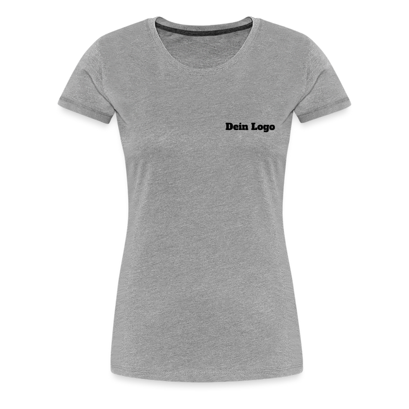 Frauen Premium T-Shirt mit deinem Logo - Grau meliert