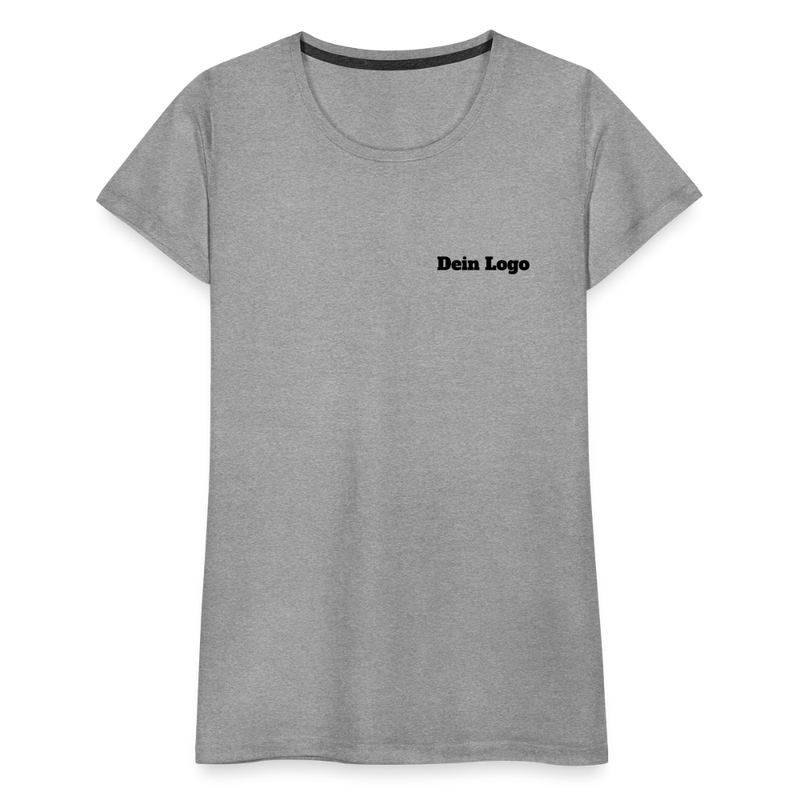 Frauen Premium T-Shirt mit deinem Logo - Grau meliert