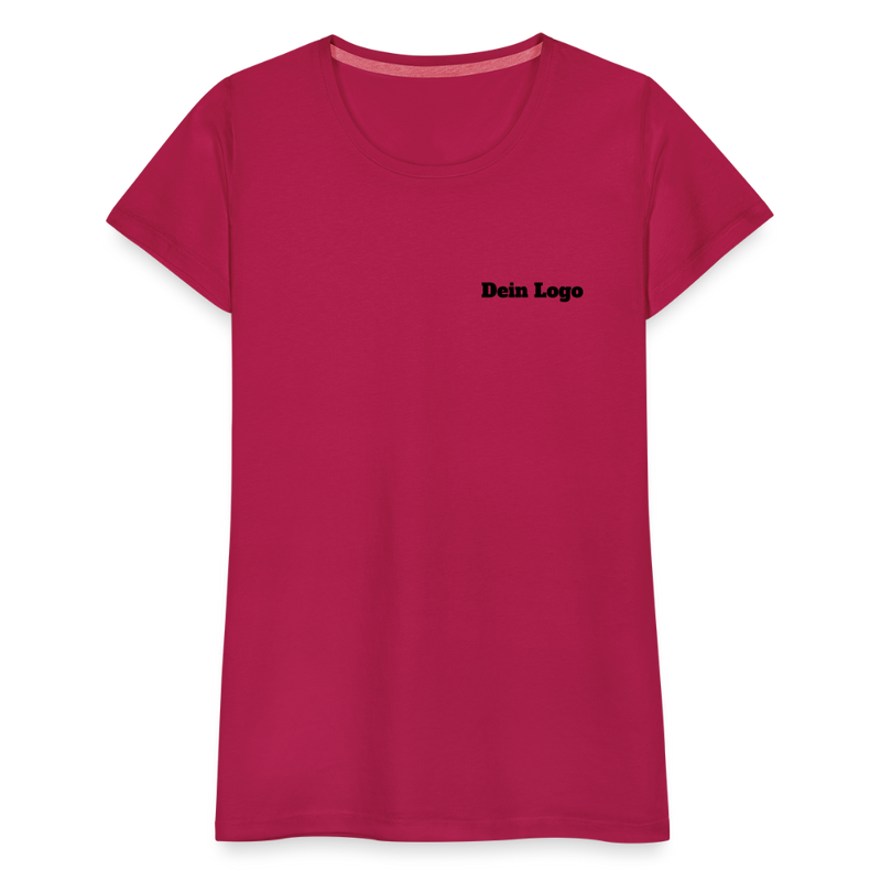 Frauen Premium T-Shirt mit deinem Logo - dunkles Pink