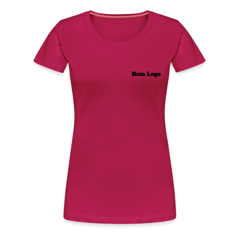 Frauen Premium T-Shirt mit deinem Logo - dunkles Pink