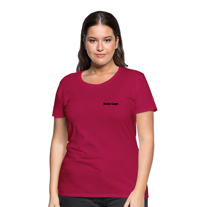 Frauen Premium T-Shirt mit deinem Logo - dunkles Pink