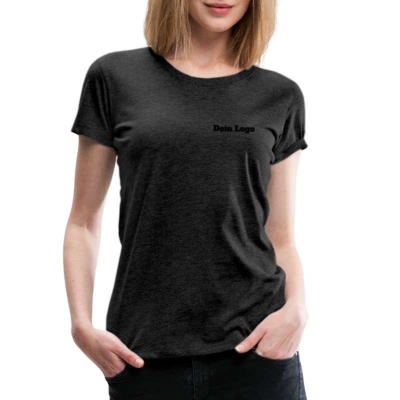 Frauen Premium T-Shirt mit deinem Logo - Anthrazit