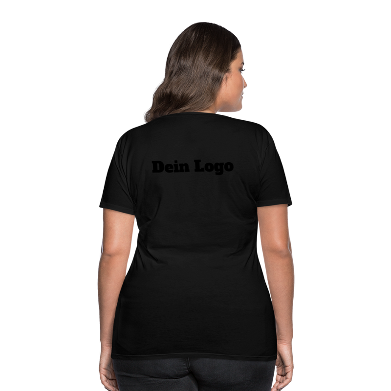 Frauen Premium T-Shirt mit deinem Logo - Schwarz